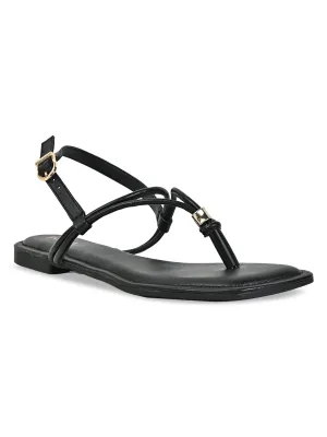 Rocia By Regal Black Women Casual Flat Sandals