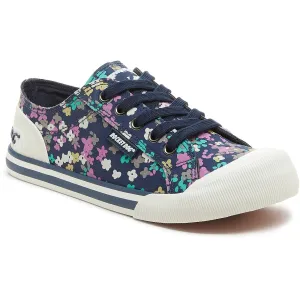 Rocket Dog Jazzin Annie Cotton Women's Navy Trainers