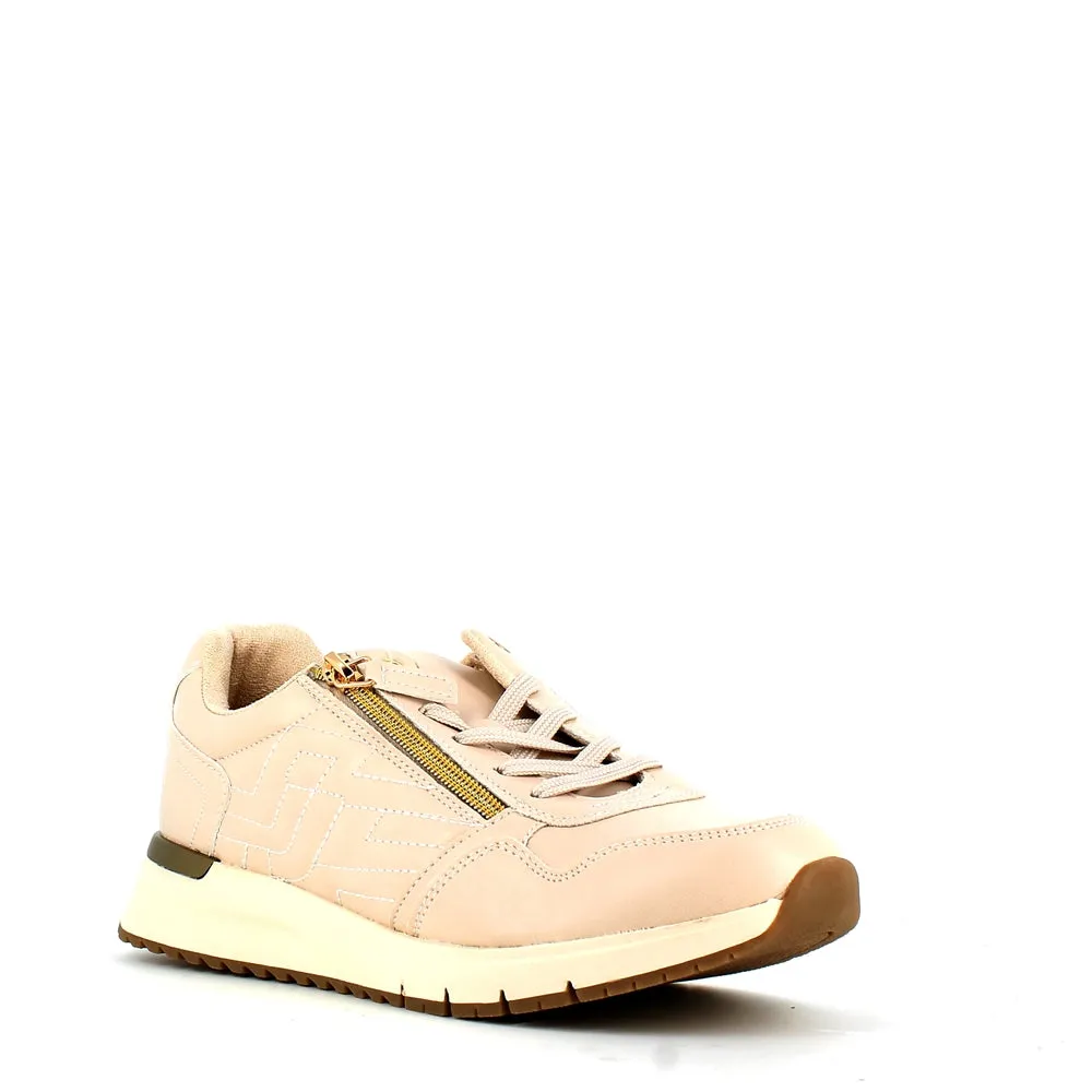 Safety Jogger Low Wedge Wide Fitting Trainer Beige