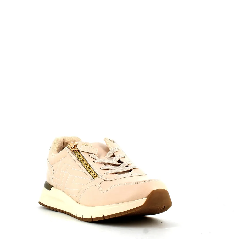 Safety Jogger Low Wedge Wide Fitting Trainer Beige