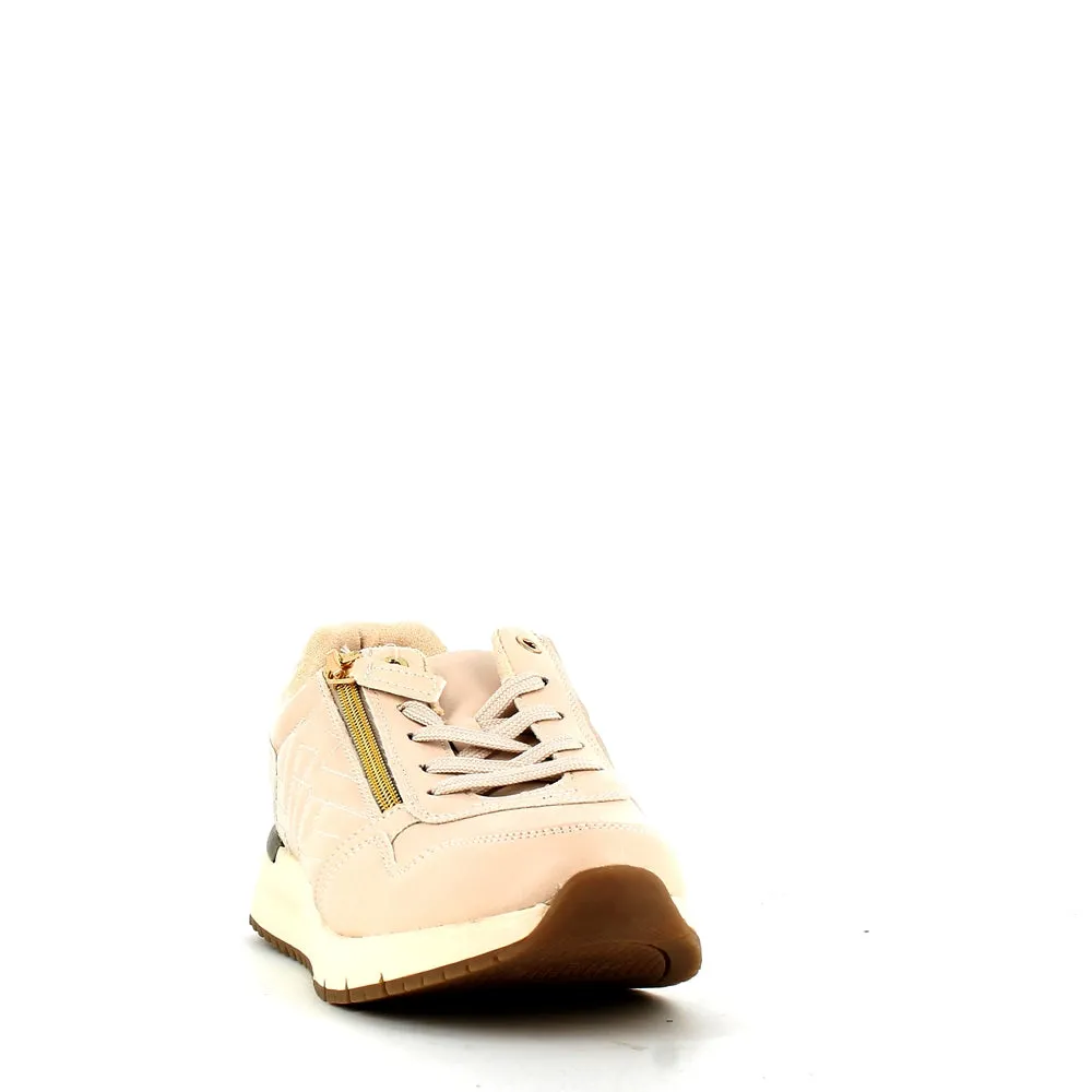 Safety Jogger Low Wedge Wide Fitting Trainer Beige