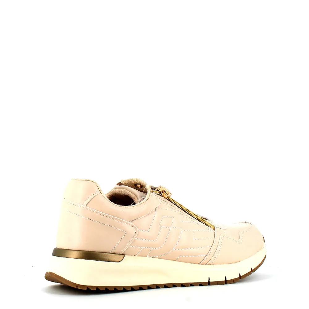 Safety Jogger Low Wedge Wide Fitting Trainer Beige