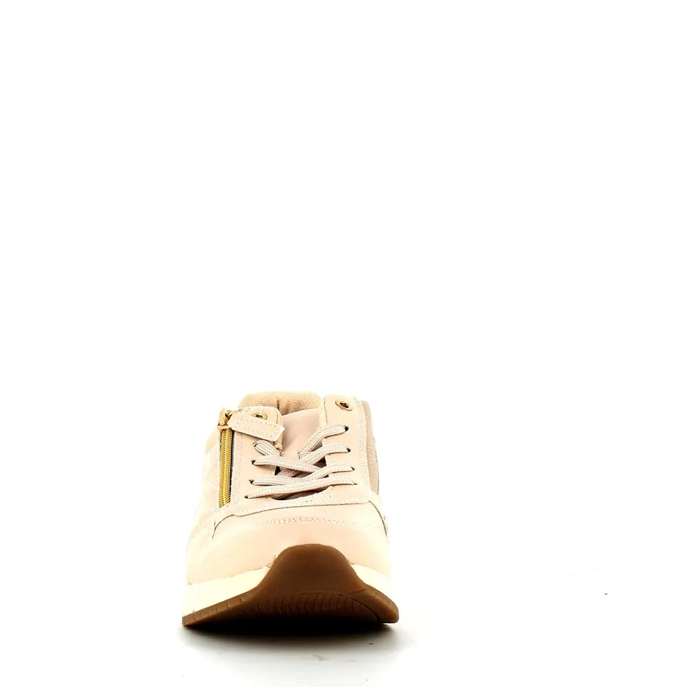 Safety Jogger Low Wedge Wide Fitting Trainer Beige