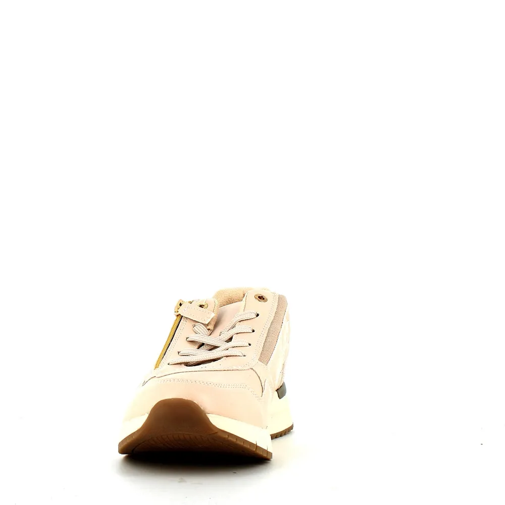 Safety Jogger Low Wedge Wide Fitting Trainer Beige
