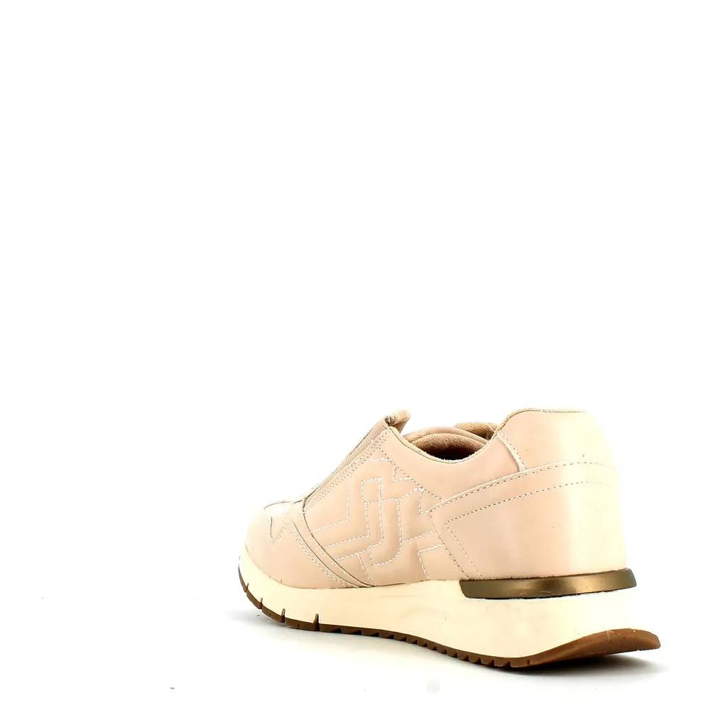 Safety Jogger Low Wedge Wide Fitting Trainer Beige