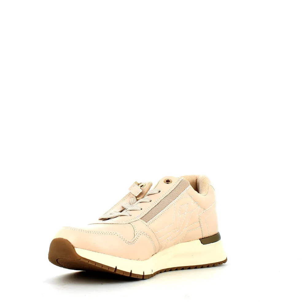 Safety Jogger Low Wedge Wide Fitting Trainer Beige