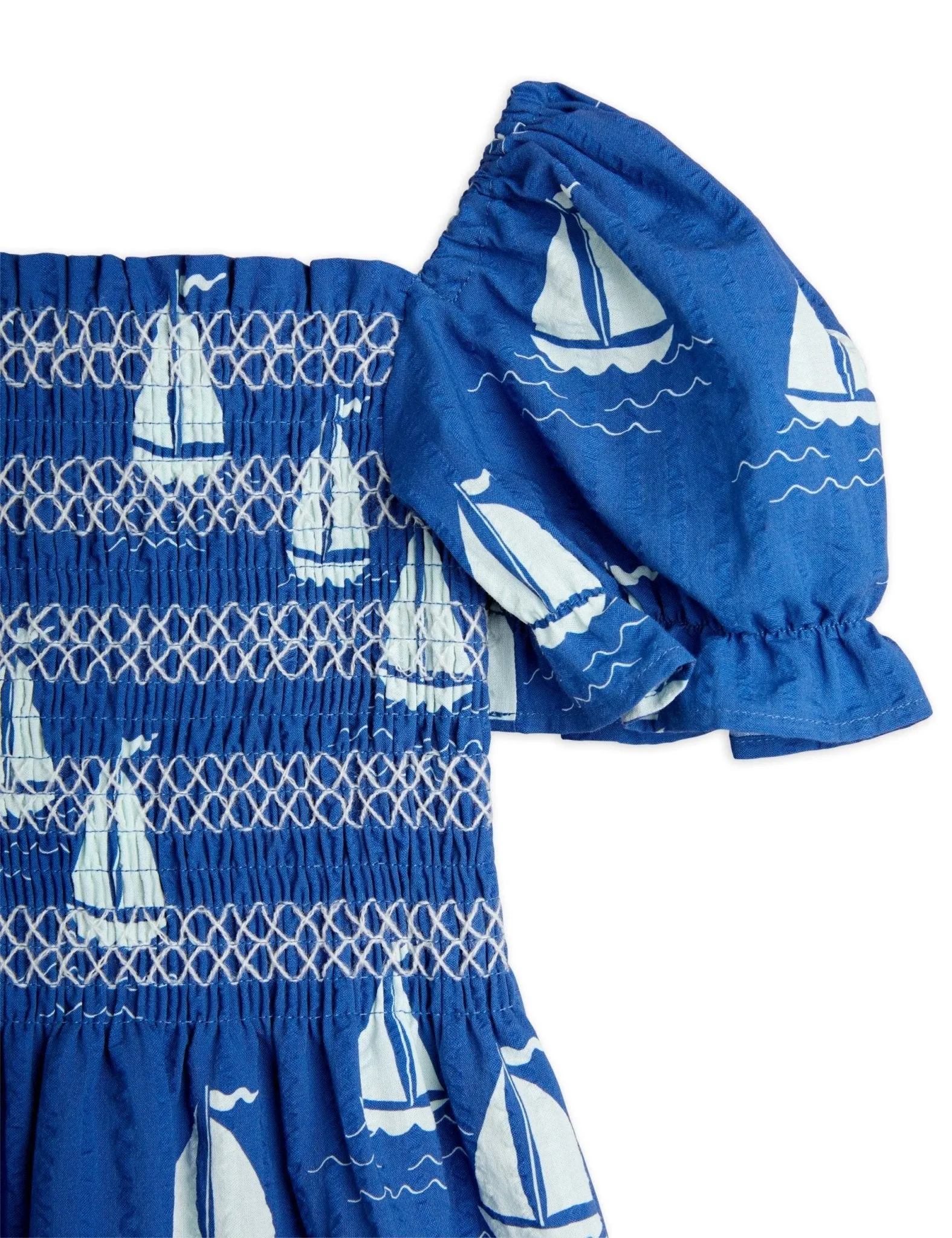 Sailing Boat Woven Dress by Mini Rodini