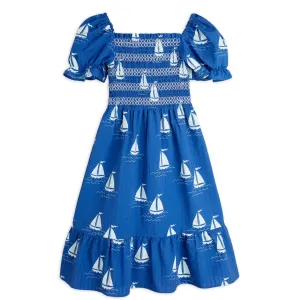 Sailing Boat Woven Dress by Mini Rodini