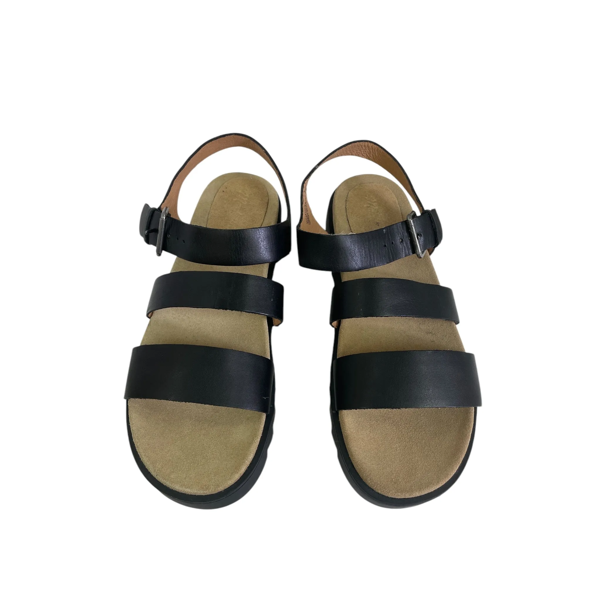 Sandals Flats By Madewell In Black, Size:9.5