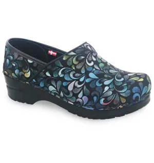 Sanita Plume Printed Leather Multi Women's Chef Clog