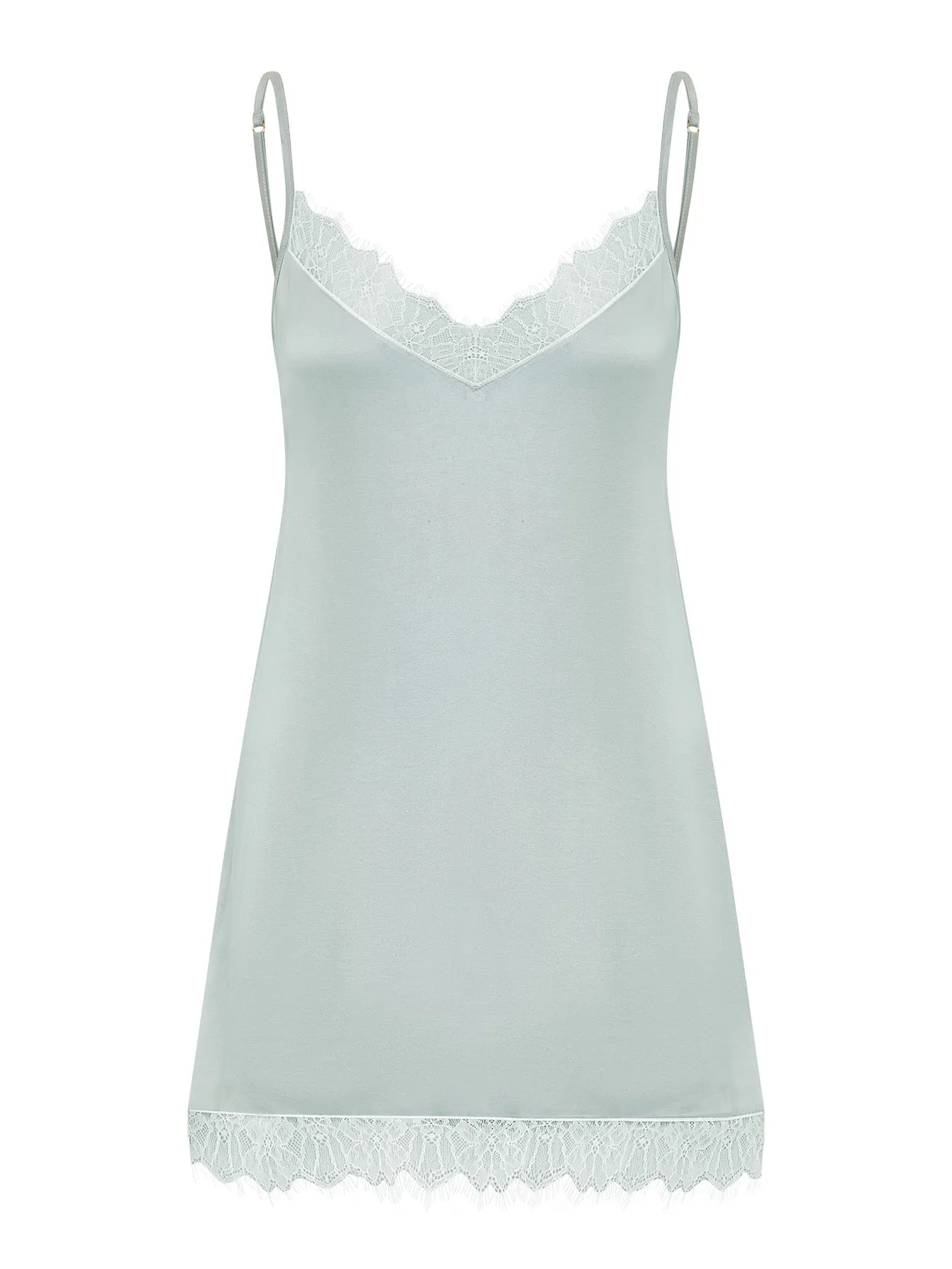 SET - DREAMY KIMONO AND LACE SLIP DRESS • Pearly Blue