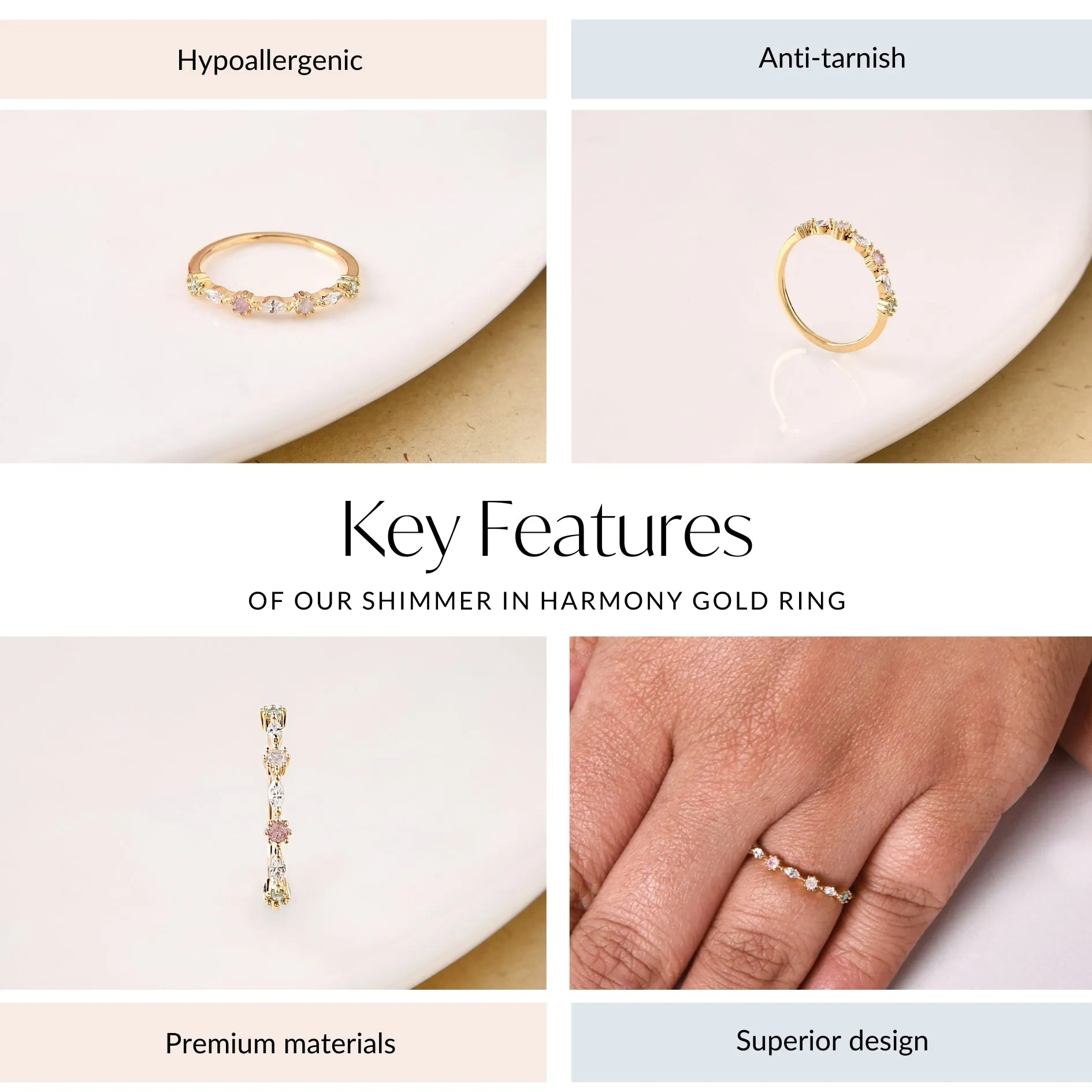 Shimmer In Harmony Gold Ring