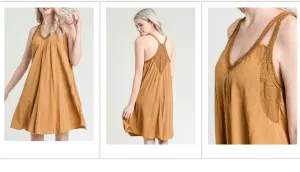 Short Crochet Trim Summer Swing Dress
