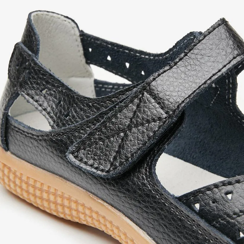 Shuropody Alto Mary Jane Velcro Ballet Style Shoes - Black