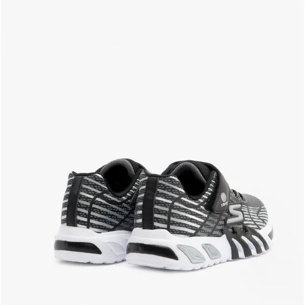 Skechers 400135L/BKGY FLEX-GLOW ELITE Boys Light Up Trainers Black/Grey