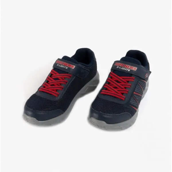 Skechers 401530L/NVRD DYNAMIC-FLASH Boys Light-Up Trainers NVRD