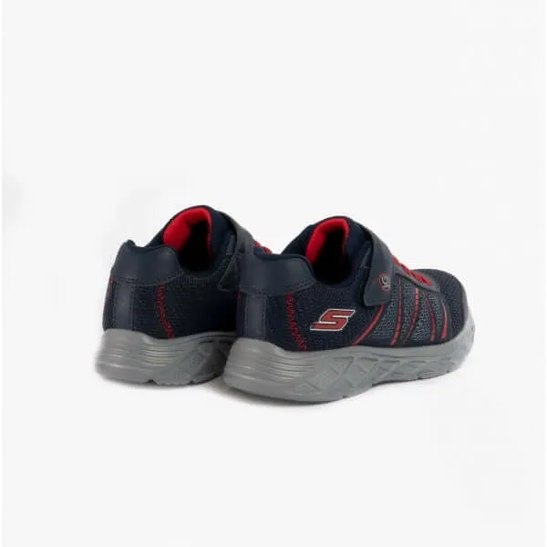 Skechers 401530L/NVRD DYNAMIC-FLASH Boys Light-Up Trainers NVRD