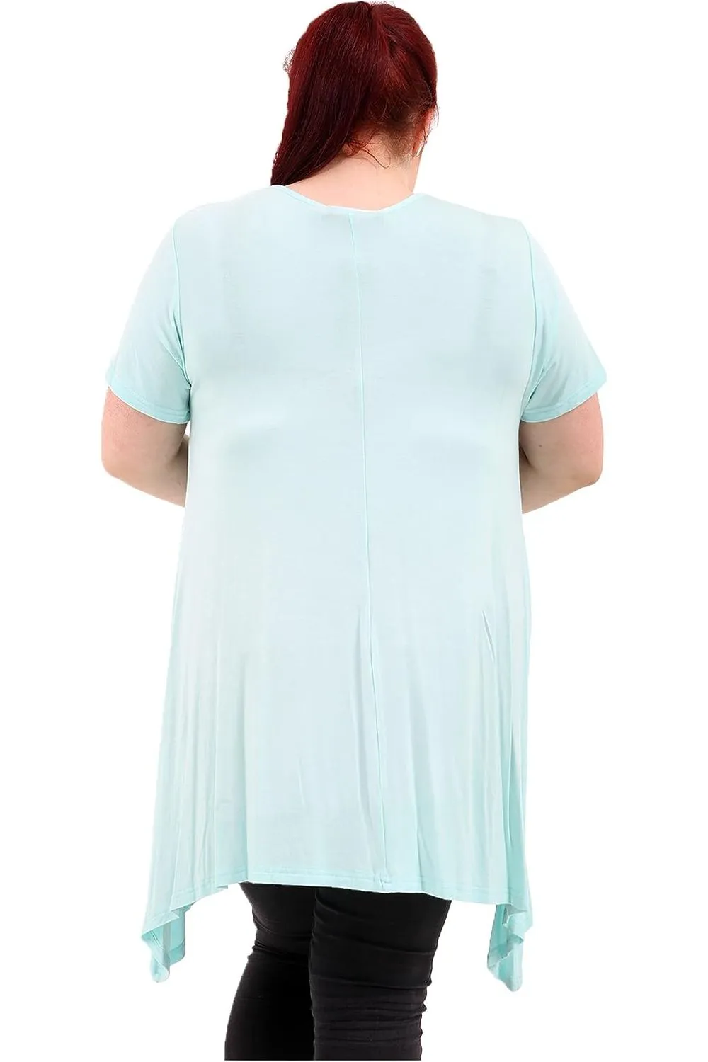 Skull Stud Hanky Hem Short Sleeve Top