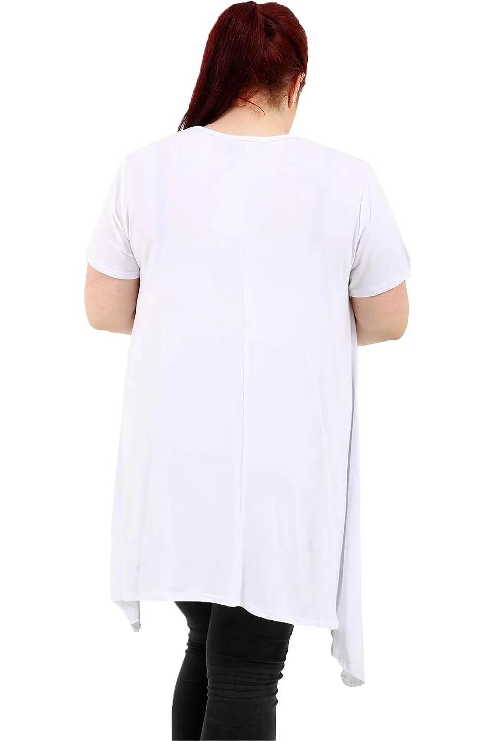 Skull Stud Hanky Hem Short Sleeve Top