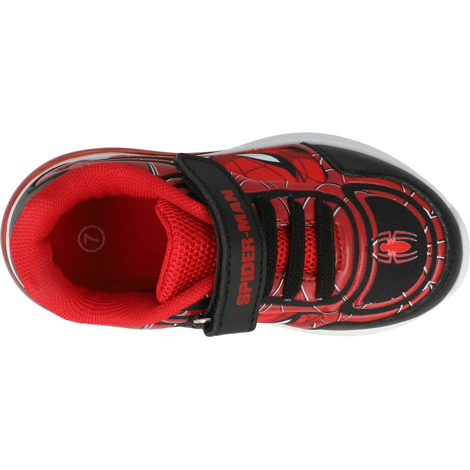 Spider-Man Emboss Lights Red Trainers