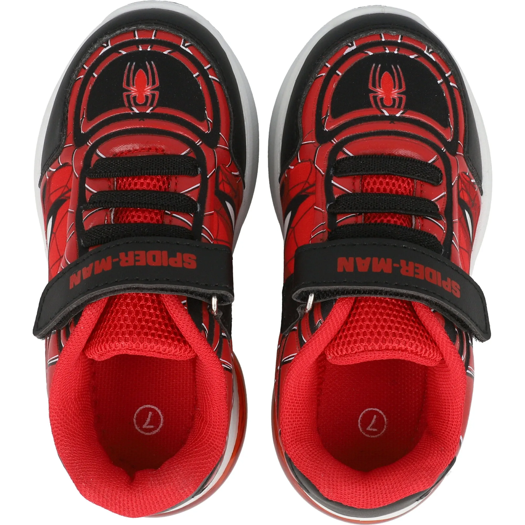 Spider-Man Emboss Lights Red Trainers