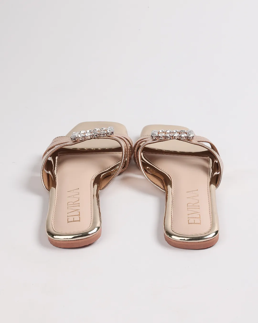 Square Stone buckle Heels
