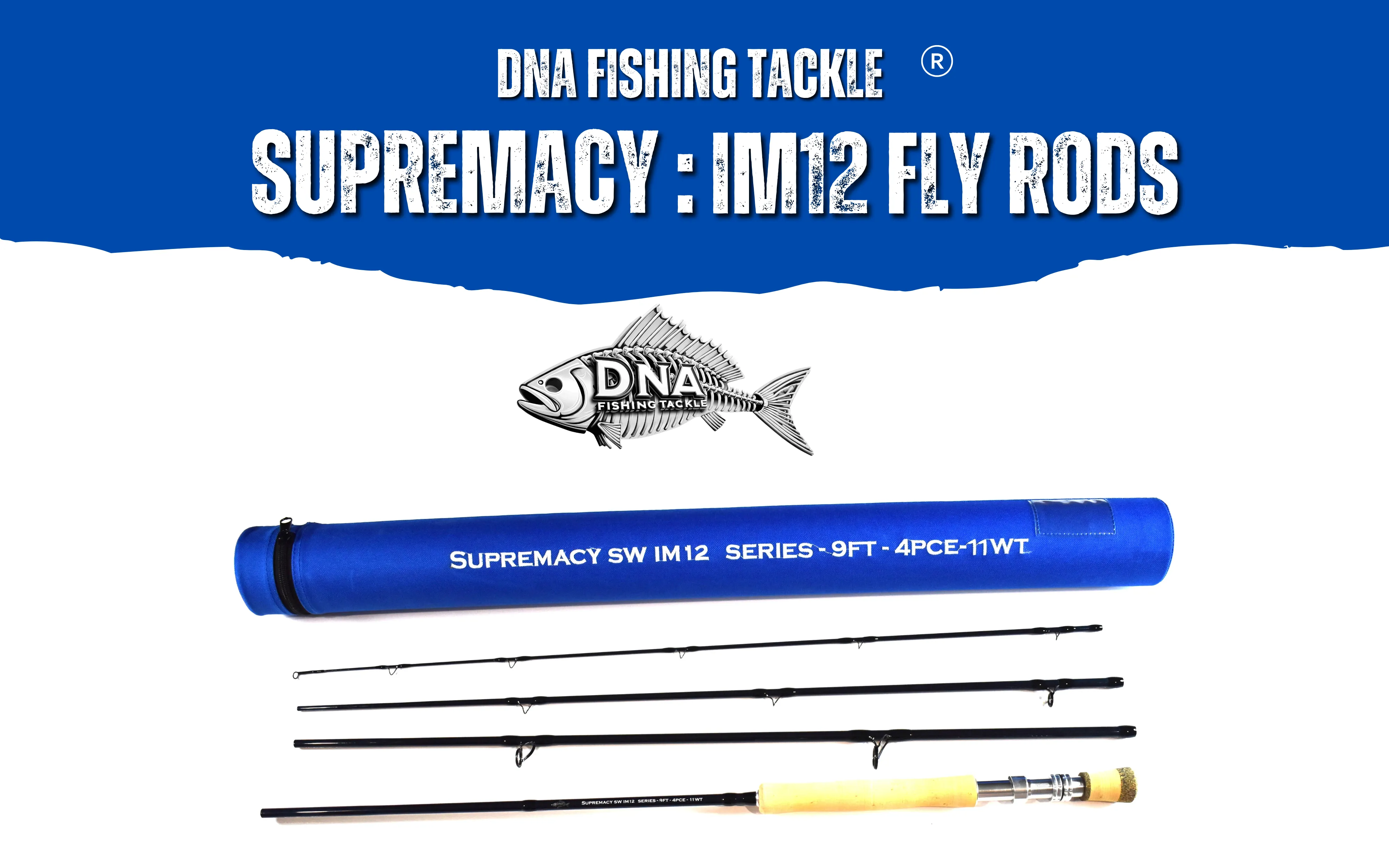 Supremacy IM12 SW Series Fly Rod - 9ft 4pce- Line Weight 11