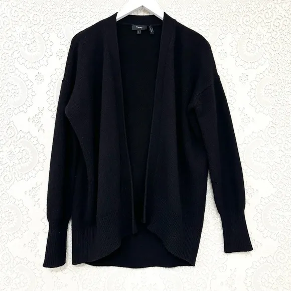 Theory - Cashmere Oversized Open-Front Cardigan - Black
