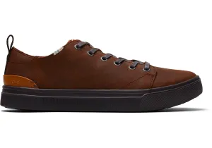 TOMS Men's TRVL LITE Low Brown Distressed Leather Sneakers