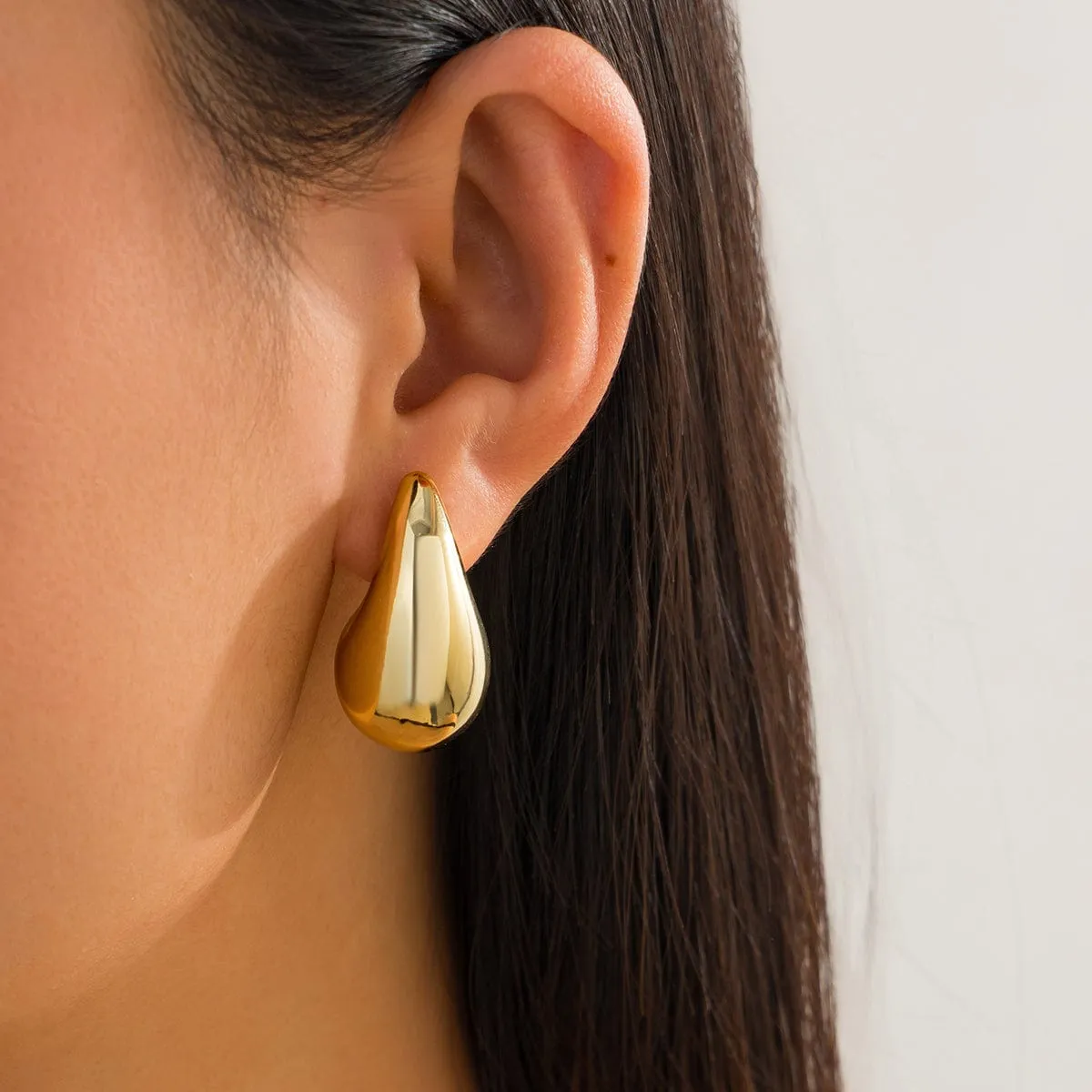 Trendy 2 Pairs Leopard Waterdrop Resin Stud Earrings Set