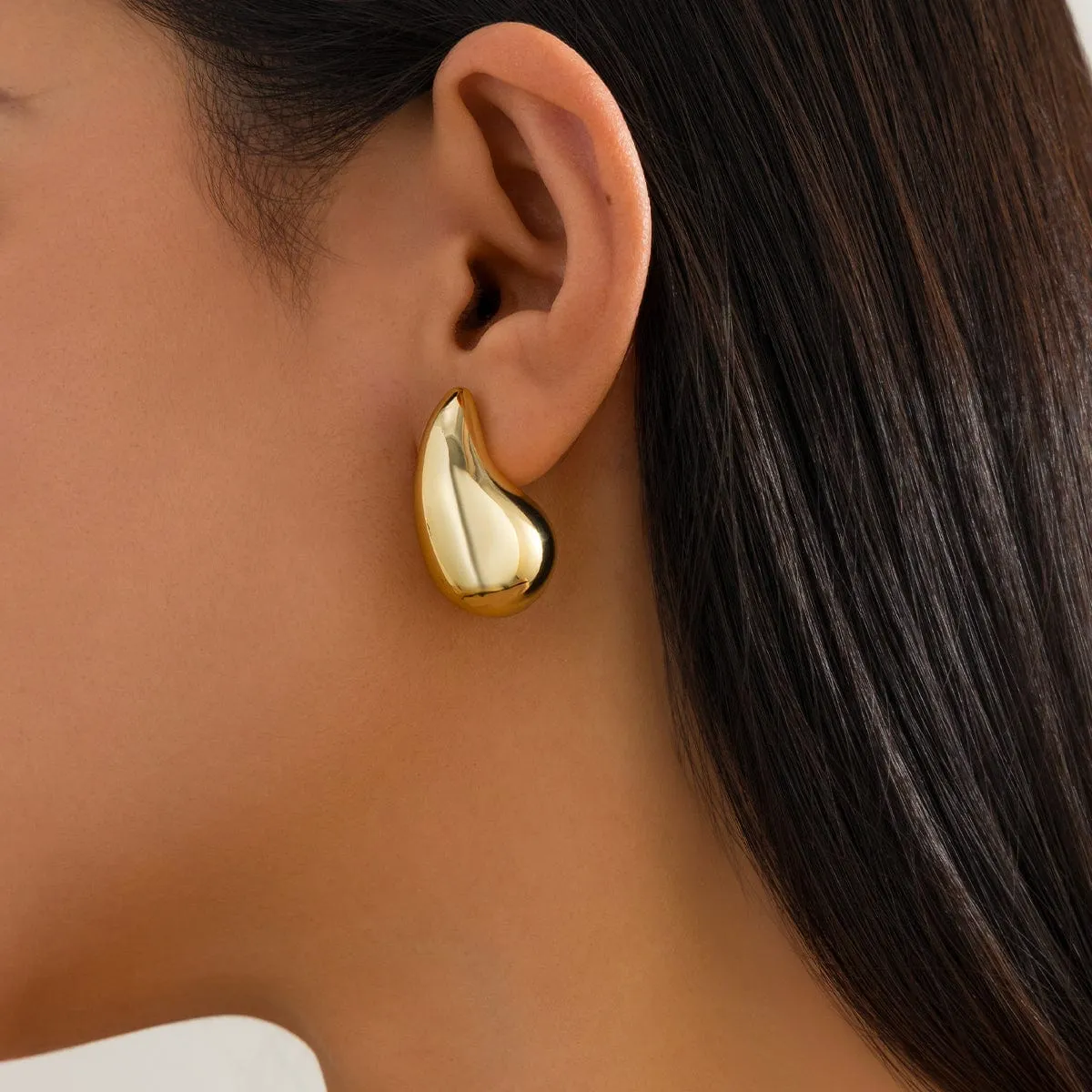 Trendy 2 Pairs Leopard Waterdrop Resin Stud Earrings Set
