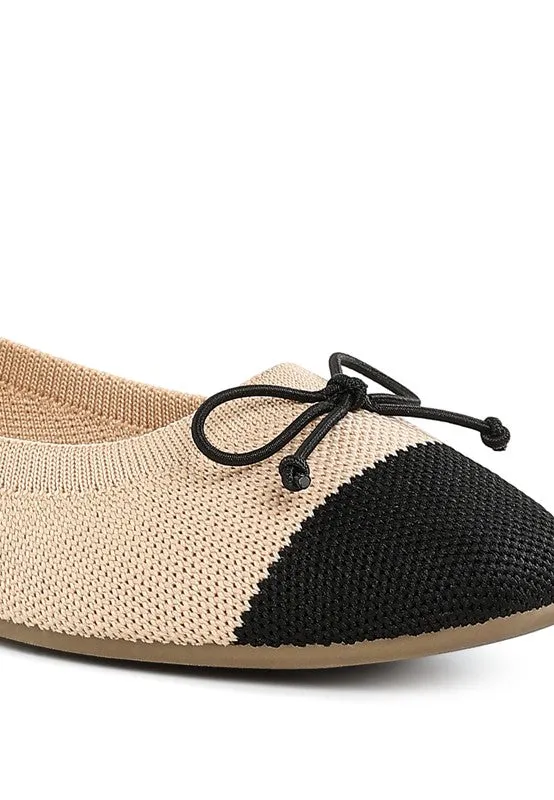 Two Tone Ballerinas Flats