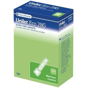 Unilet Eco Ultra-Thin Lancets 28g x100