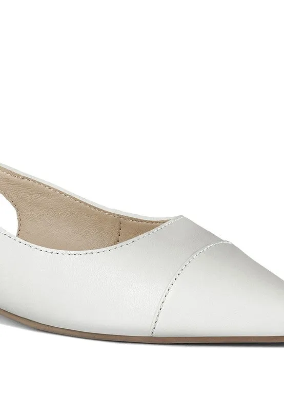 Uwaha Genuine Leather & Real Suede Slingback Flats