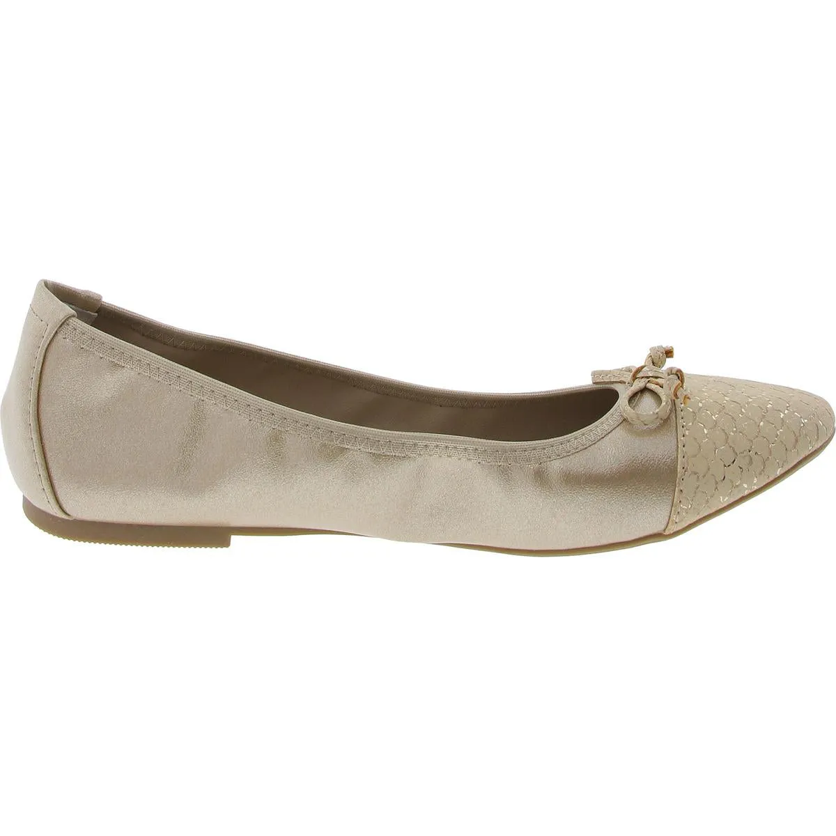 White Mountain Womens Bow  Ballet Flats