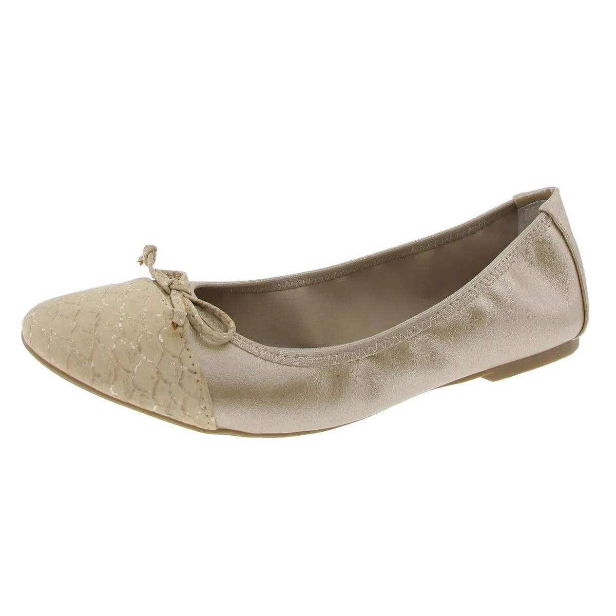 White Mountain Womens Bow  Ballet Flats
