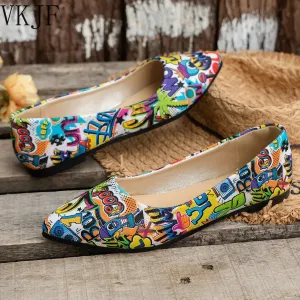 Women Pointed Toe Shoes Flat Ballerina Comfortable Casual Women Shoes
