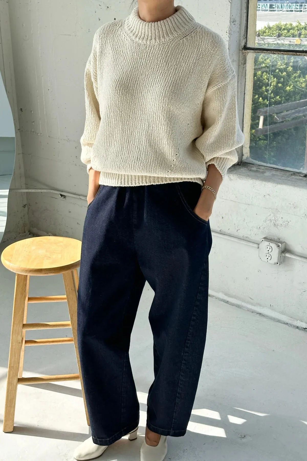 Zoe Sweater in Ivory | Le Bon Shoppe